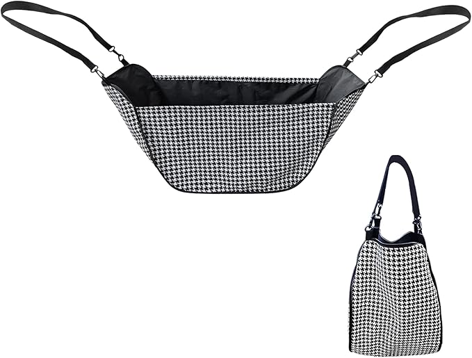 2025 New Plaid Car Seat Storage Bag - Large Capacity Passenger Seat Storage Travel Bag, Shopping Shoulder Bag, Reusable Tote with Drawstrings.