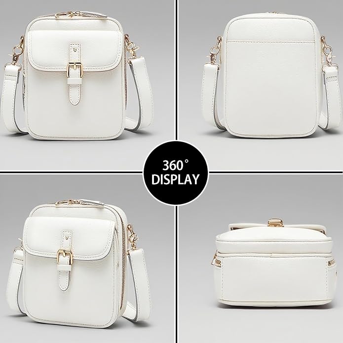 Vintage Messenger Bag Leather Crossbody Bags for Women Men Small Anti Theft Cross Body Shoulder Purse with Card Slots
