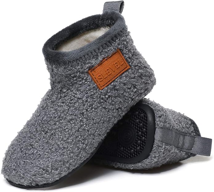 ditont Toddler Slippers Non-Slip Lightweight Comfortable Kids Indoor Grip House Home Shoes for Boys Girl