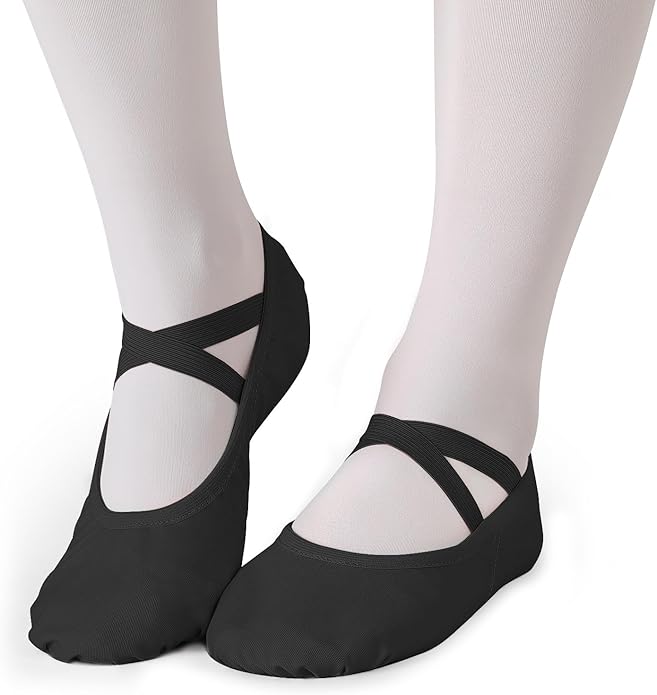 TXJ Sports Ballet Shoes for Women Girls, Women's Ballet Slipper Canvas Dance Shoes Split Sole Yoga Dance Flats