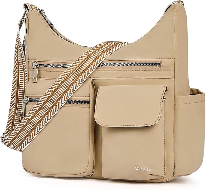 CLUCI Travel Purses for Women, Waterproof Nylon Crossbody Bags for Woman Trendy, Anti Theft Shoulder Handbags for Ladies