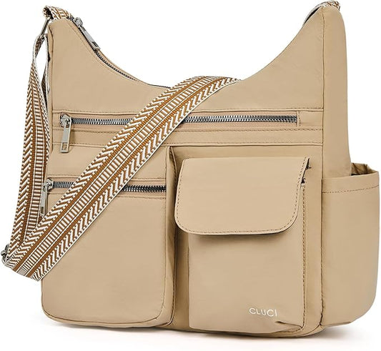 CLUCI Travel Purses for Women, Waterproof Nylon Crossbody Bags for Woman Trendy, Anti Theft Shoulder Handbags for Ladies