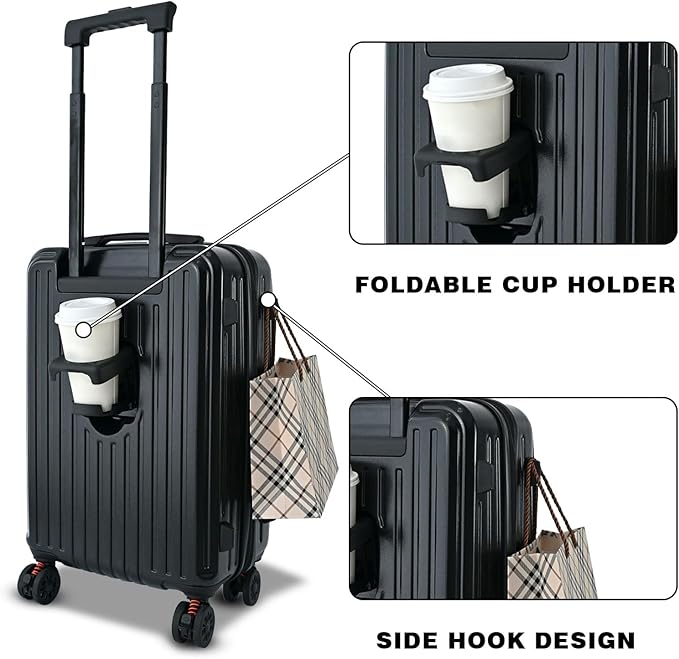 Carry on Suitcases with Wheels, 20 inch Carry on Luggage 22x14x9 Airline Approved, Hard Shell Top-open Design Luggage with Spinner wheels, Expandable Suitcase with YKK zipper and 3-Year Warranty.