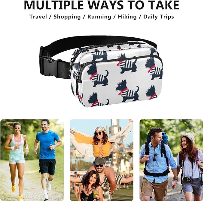 Kawaii Schnauzer Dog Fanny Pack for Women Men Water Resistant Fashion Waist Packs with Adjustable Strap Belt Bag for Travel Workout Jogging Hiking 21219257