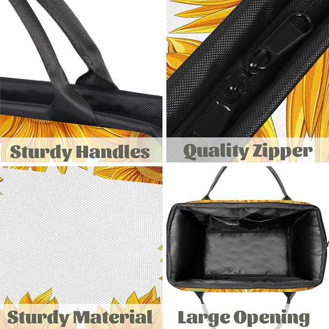 Sunflowers Overnight Weekender Bag for Women Men Travel Duffel Bags Waterproof Luggage Carry on Sports Yoga Gym Bag