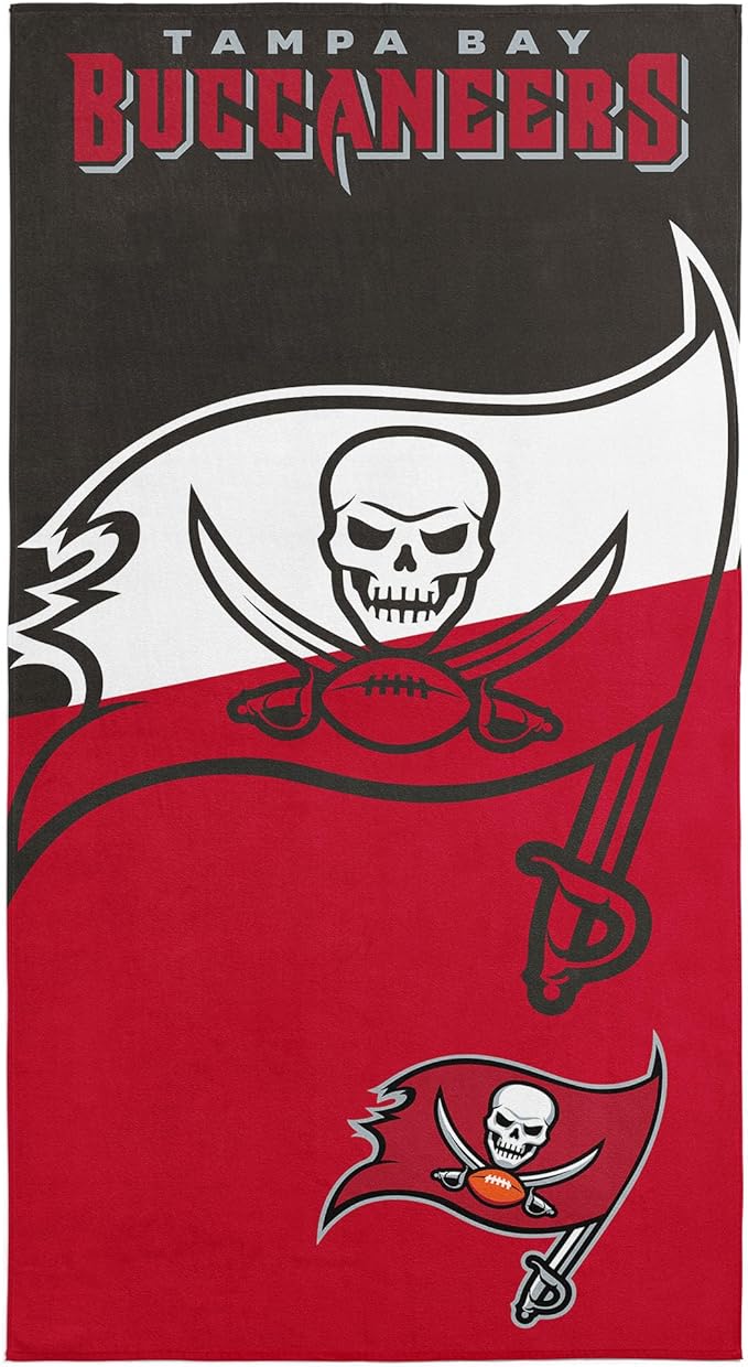 Northwest NFL Oversized Microfiber Beach Towel, 60 x 70 Inches – Quick Dry, Sand Resistant, Lightweight, Highly Absorbent, Shibori Design
