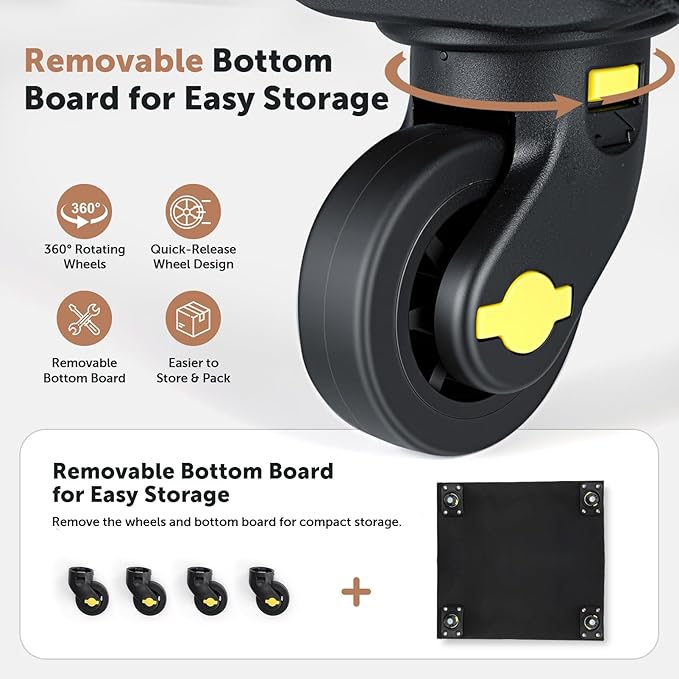 Car Seat Travel Bag for Airplane with Wheels, 4 Spinner Wheels, 900D Heavy Duty Padded Carseat Travel Bag, Ergonomic Backpack with Waist Support, Universal Fit for Convertible Infant Seats