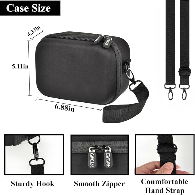 GWCASE Digital Camera Case Compatible with Fujifilm X100VI X100V X100F X100S X-E5, Portable Travel Carrying Bag Fits Camera with Strap & Protective Cover, 6mm Thickened EVA Protective Shell,Case Only