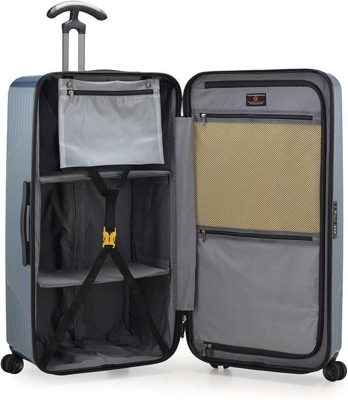 Traveler's Choice Ultimax II Polycarbonate Hardside Luggage with Spinner Wheels, Teal, 31-Inch Large Trunk