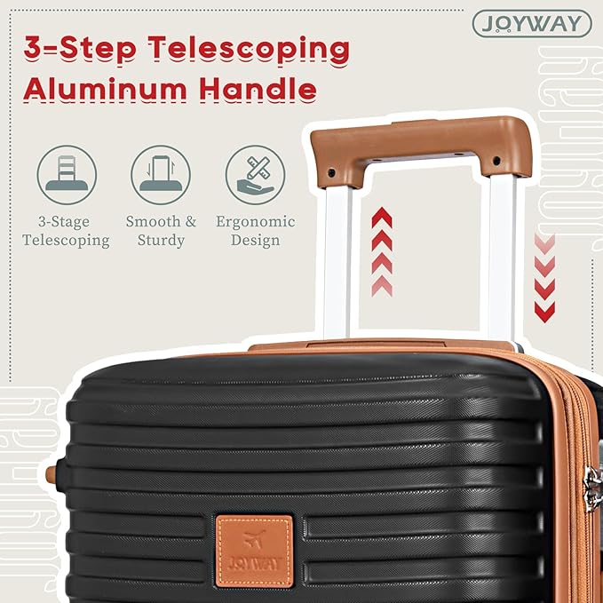 Joyway Expandable Carry on Luggage Sets Airline Approved, Lightweight Hard Shell 20 Inch Carry-on Suitcase with Spinner Wheels
