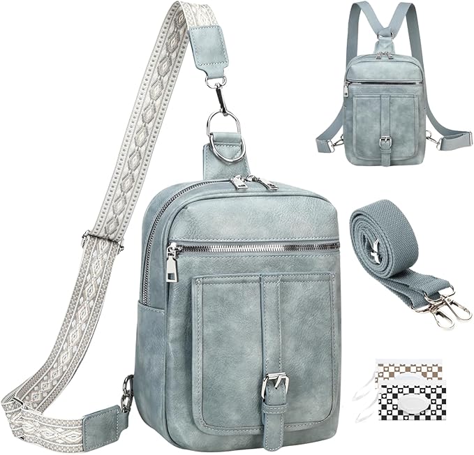 MYHOZEE Small Diaper Bag Crossbody Sling Purse for Women - 2 in 1 Leather Backpack with 2 Straps for Short Trips Work Daily | Mini diaper bag, Instant Wipes pocket, Adjustable Straps, Credit card slot, Moms and dads, Reusable Wipe pouchs
