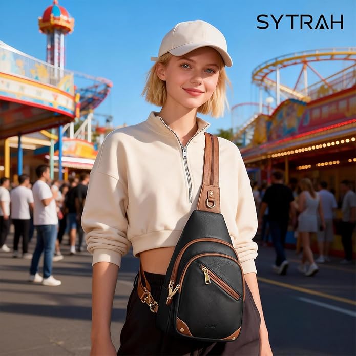 Anti Theft Sling Bag for Women, RFID Crossbody Purses Convertible Sling Backpack, Cross Body Purse Chest Bag