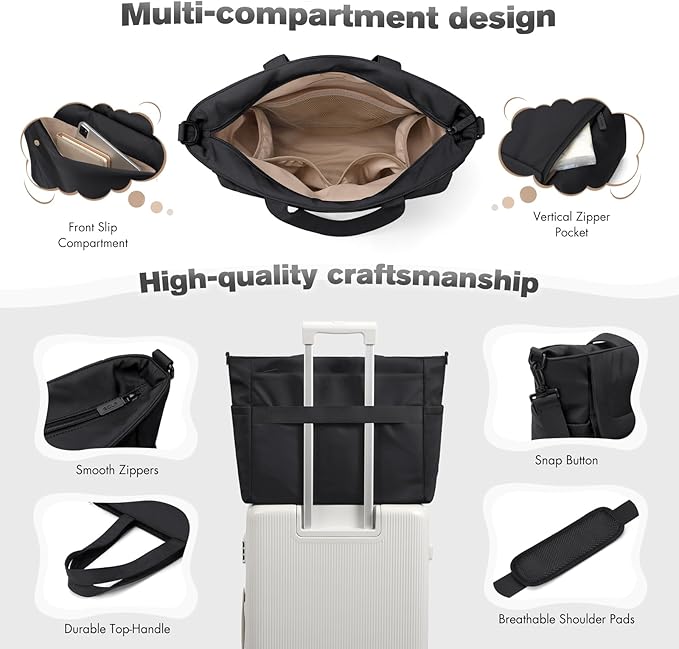14L Puffer Diaper Bag Tote, Large Capacity Travel Diaper bags, Crossbody Hospital Bag for mom