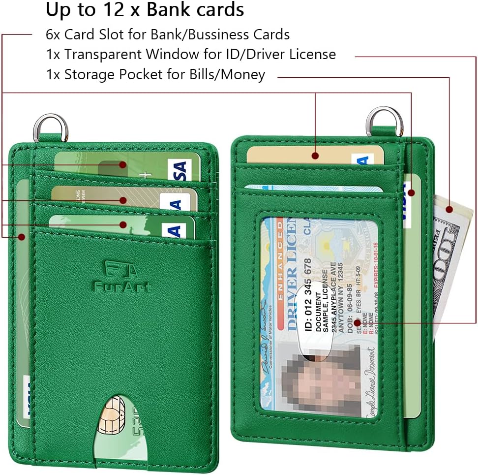 FurArt Slim Minimalist Wallet, Front Pocket Wallets, RFID Blocking, Credit Card Holder for Men & Women