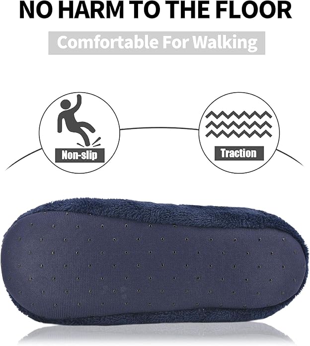 DICUIRD Women's Ballerina Slippers Lightweight House Slippers with Stretchable Heel Design