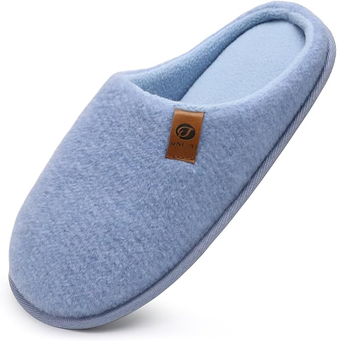 ONCAI Men's House Slippers Memory Foam Slip-On Warm Cozy Scuff Home Bedroom Shoes with Indoor/Outdoor Rubber Soles US Size 7-15