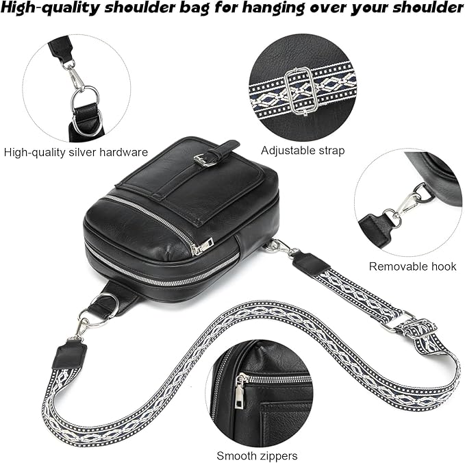 MYHOZEE Small Diaper Bag Crossbody Sling Purse for Women - 2 in 1 Leather Backpack with 2 Straps for Short Trips Work Daily | Mini diaper bag, Instant Wipes pocket, Adjustable Straps, Credit card slot, Moms and dads, Reusable Wipe pouchs