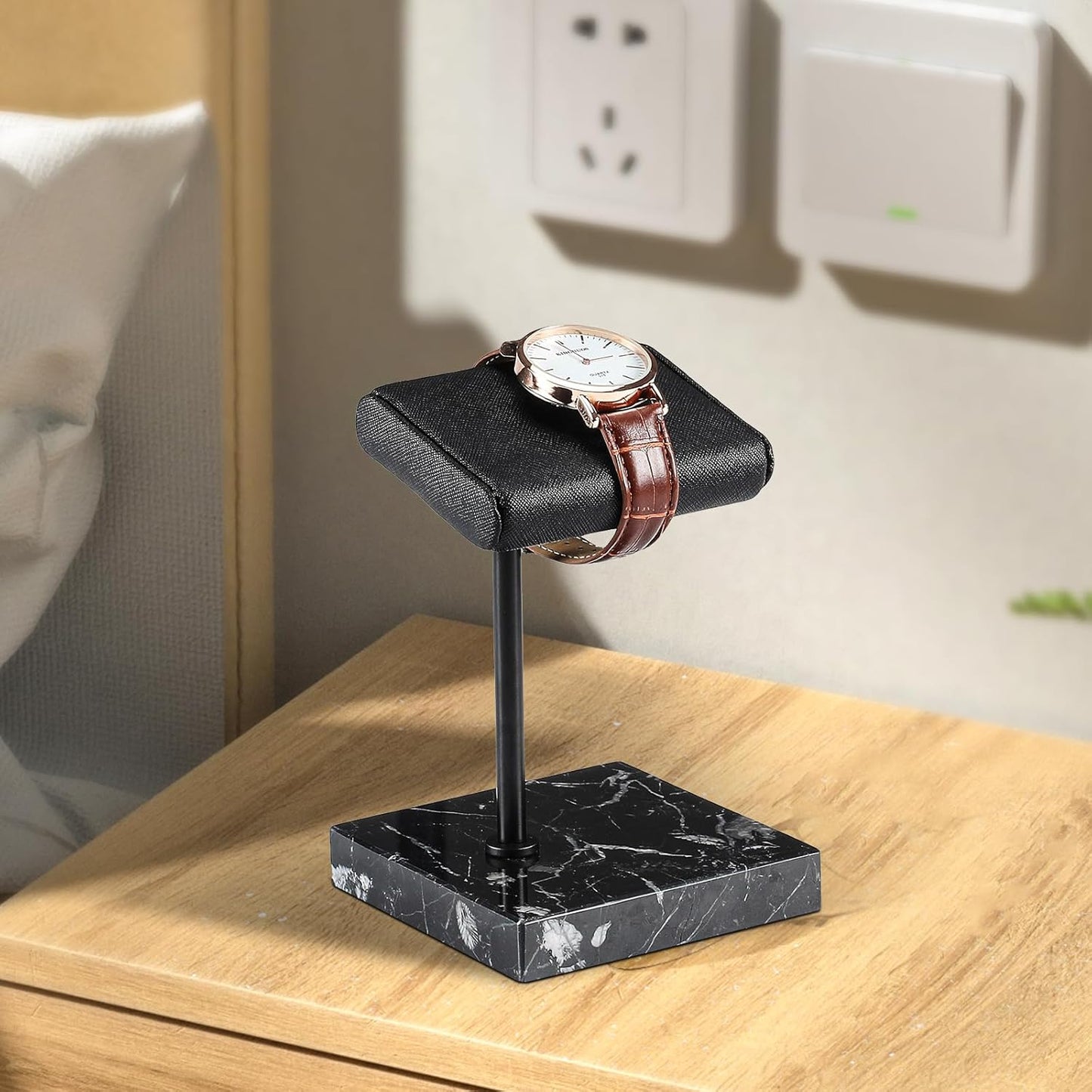 LYS&LYX Watch stand watch display stand watch holder watch Handcrafted watch holder (1black)