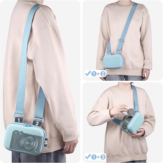 Digital Camera Case, Protective & Lightweight Camera Case with 3 Carrying Ways, Waterproof & Shockproof Small Camera Bag