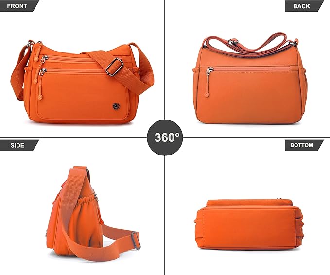 Casual Crossbody Bag with Anti Theft Pocket - Women Lightweight Water-Resistant Purse Bag