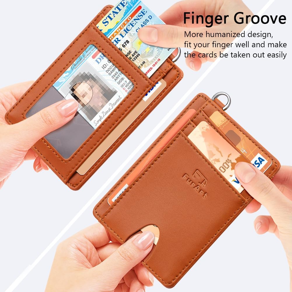 FurArt Slim Minimalist Wallet, Front Pocket Wallets, RFID Blocking, Credit Card Holder for Men & Women