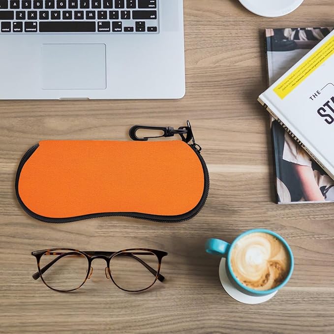 MoKo Sunglasses Soft Case Ultra Light Neoprene Zipper Eyeglass Case for Men Women
