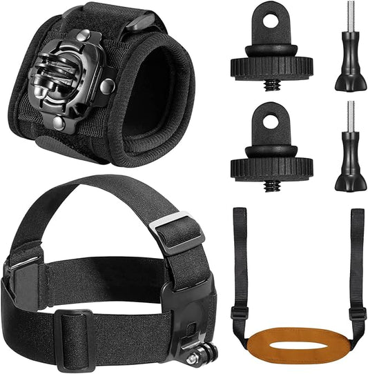 AKASO Action Camera Rock Climbing Kit Compatible with GoPro Hero 2 3 4 5 6 7 8 9 10 11, Portable Electronic Device Mount, Black