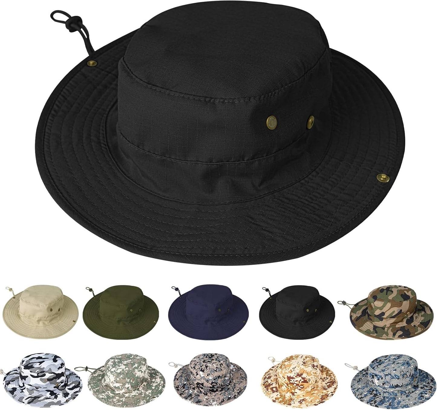 Sun Hats for Men Women Boonie Hat Foldable Fishing Hat UPF 50+ Bucket Hat for Fishing Hiking Garden Safari Beach