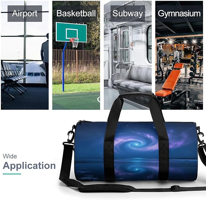 Sports Gym Bag for Women Men Travel Duffel Bag Tote Weekender Bag Mirror Sea Star Vortex Carry on Overnight Bag for Travel Swimming Fitness Workout Sports Duffle Bag