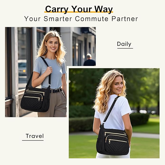 Crossbody Purse for Women Travel, Large RFID Anti-Theft Shoulder Crossbody Bag With Multiple Pockets for Daily Or Work