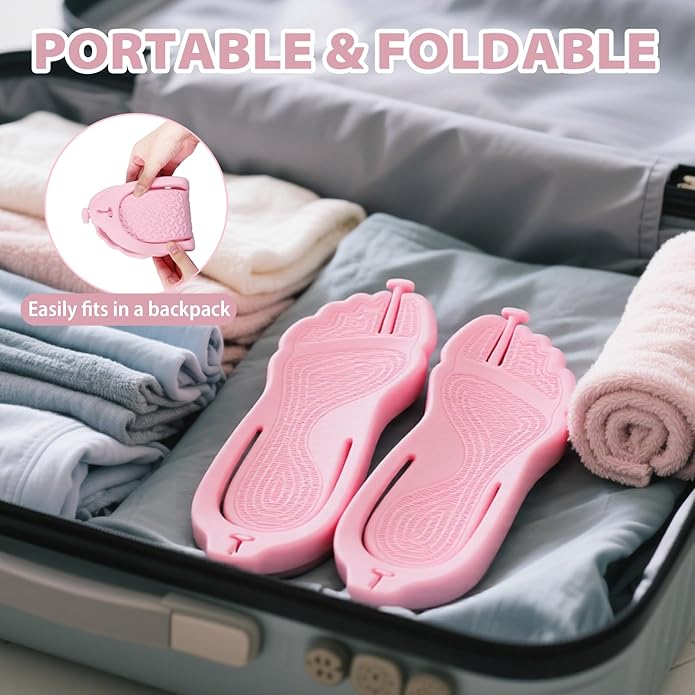 Rosoz Flip Flops for Women Men Foldable Travel Slippers Lightweight Shower Shoes Non-Slip Quick-Dry Bathroom Camp Beach Sandals