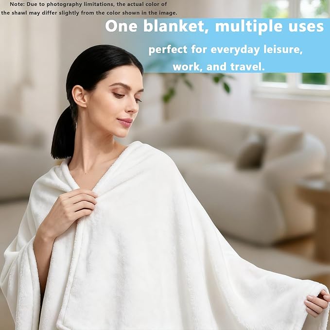 Ponchos for Women, Comfy Wearable Blanket, Gifts for People Who are Always Cold, Winter Shawl for Home, Office, Travel