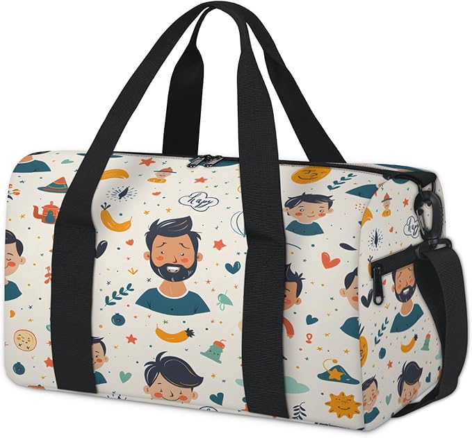 Father's Day Travel Duffle Bag for Women Men, Overnight Weekender Bag, Carry on Tote for Sport Gym