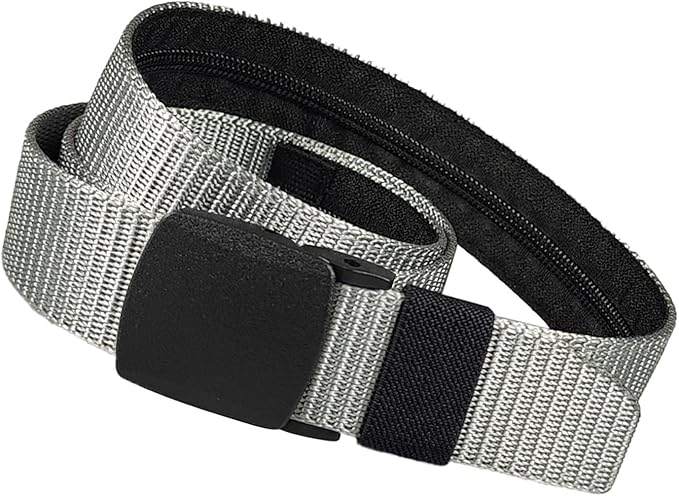 Money Waist Belt, Hidden Travel Pouch, Security Wallet with Blocking, Adjustable Strap for Documents Currency Tickets, Travel Gear, Anti Theft Belt for International Trips