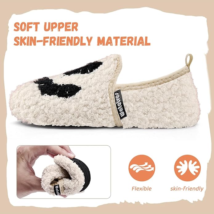WateLves Kids Toddler Slippers Girls Boys Slip on House Shoes Lightweight Anti Slip Sock Slippers Winter Indoor Outdoor Walking Shoes