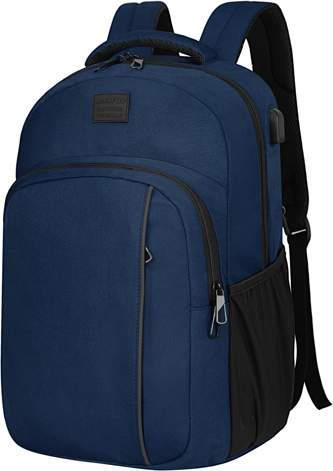 LARIPOP Extra Large Backpack,17.3 Inch Business Laptop backpack for Men Women with USB Charging Port,Water-Resistant Laptopack Weekender Daypack for Work College Computer