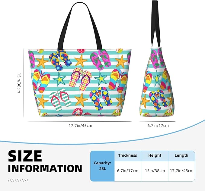 Beach Bag Tote Bags Waterproof Sandproof for Women Large Beach Tote Bag Foldable with Pockets for Weekend Vacation