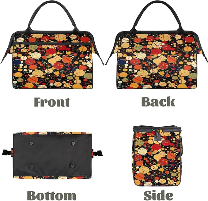 Colored Circles Overnight Weekender Bag for Women Men Travel Duffel Bags Waterproof Luggage Carry on Sports Yoga Gym Bag
