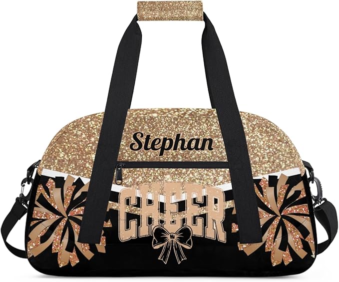 Cheer-Bag for Girls Customized Cheer-Gifts with Name Cheerleading Bag Gym-Duffel-Bag Gold Cheerleaders