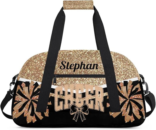 Cheer-Bag for Girls Customized Cheer-Gifts with Name Cheerleading Bag Gym-Duffel-Bag Gold Cheerleaders