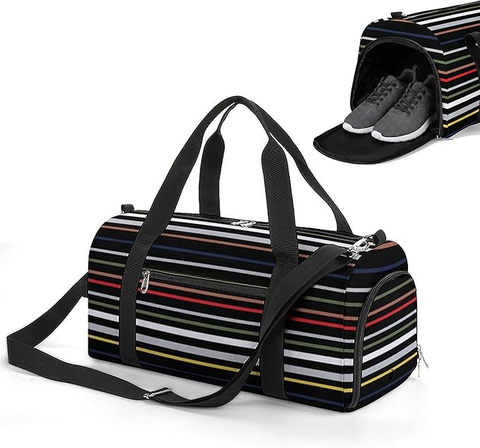 Gym Bag for Men & Women with Shoe Compartment Duffle Bag for Travel Sports Weekender Fitness Overnight