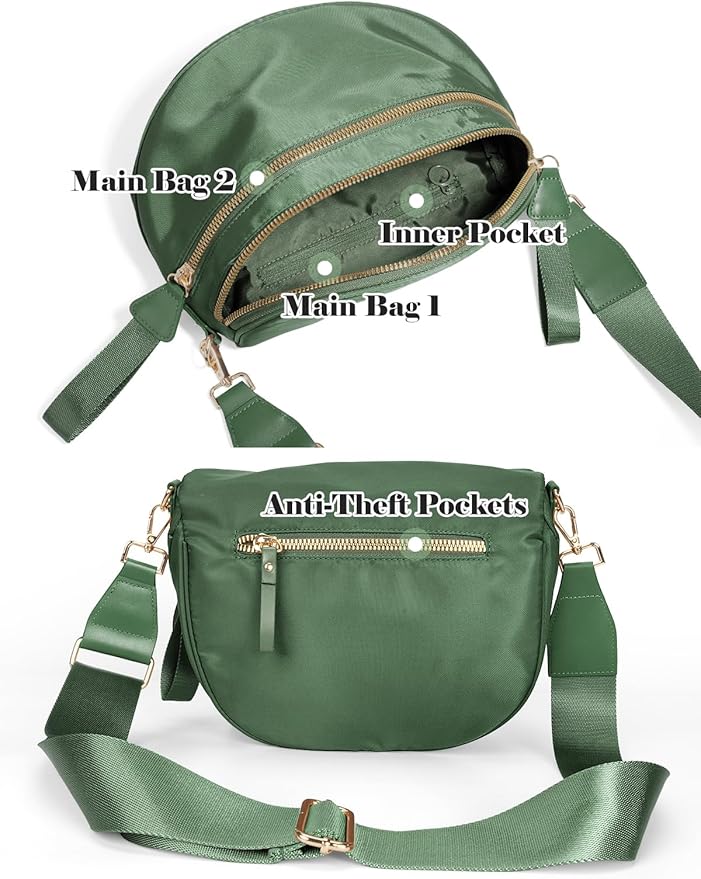 Pure Colour Crossbody Bag Bum Bag for Women,Spacious Purse Fanny Packs Belt Bag,Oversized Bum Bag (Colour Bum Bag-Bean Green)