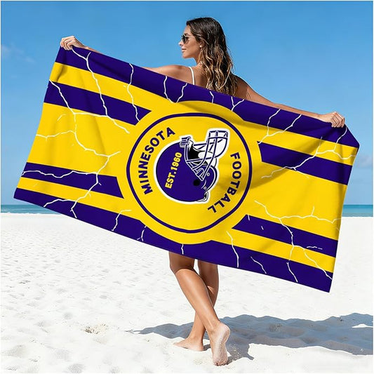 Football Fan Thin Lightweight Plush Throw Blanket for Bed Minnesota Themed Merch Oversized Shop Custom Blankets Vikings Team Father Dad Birthday Gifts Ideal for Pappy Pawpaw from Daughter Everything