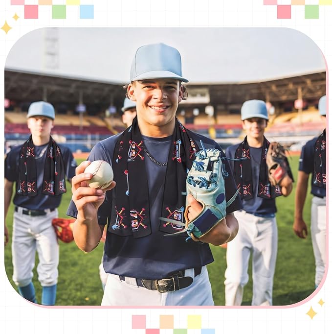 12 Pcs Six Seven Ice Cream Drip Cooling Towel 40"x12" Swim Pool Towel Cooling Baseball Softball Team Gift Youth Gift for Hot Weather Workout Gym Sport Party Favors(67 Baseball)