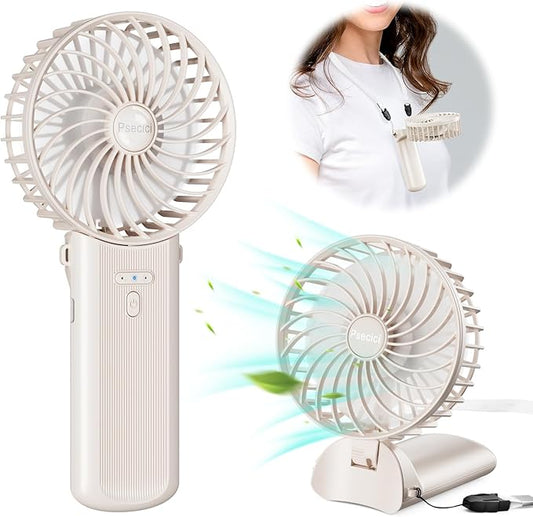 Handheld Fan, Mini Portable Personal Fan with lanyard, 4 Speeds Level 180° Foldable Design for Desk/Travel/Office/Outdoor
