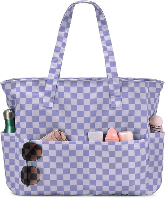 oscaurt Beach Bags for Women Large Waterproof Sandproof Beach Tote Swim Pool Bag with Zipper for Travel Vacation Essentials