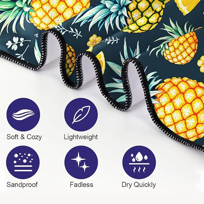 Soccer Beach Towel, 36"x72" Sand Free Quick Dry Thin Lightweight Microfiber Football Towel Gifts for Sport Fans