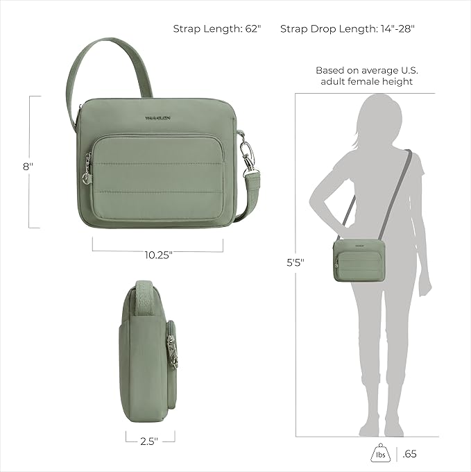 Travelon Unisex Adult Travelon Anti-theft Roam East/West Crossbody