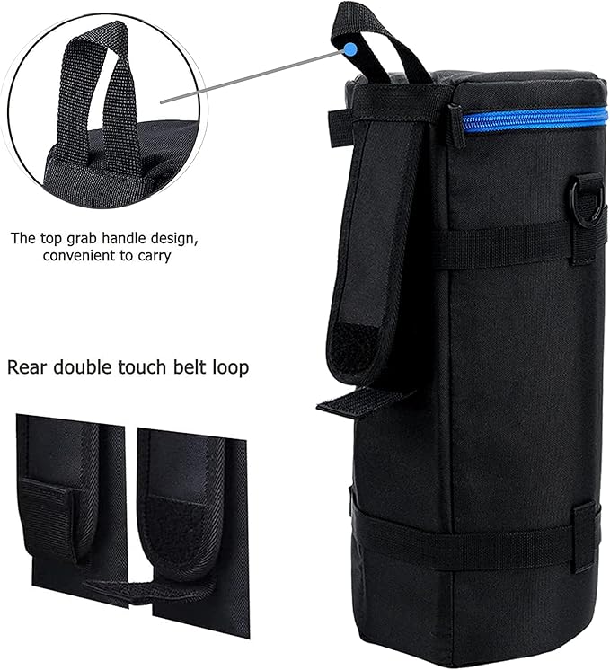 Extra Large Thick Camera Lens Case Bag for Canon RF 200-800mm F6.3-9 IS for Nikon 180-600mm/600mm F6.3 for Sony FE 200-600mm Zoom 400-800mm F6.3-8 G &Teleconverte,Fits Lenses Below 5.5x14.6"(D x L)