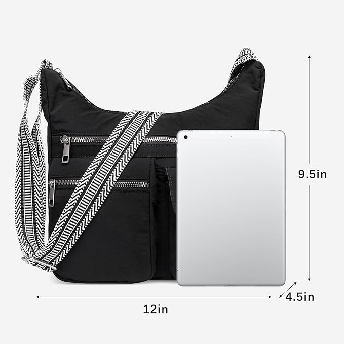 CLUCI Travel Purses for Women, Waterproof Nylon Crossbody Bags for Woman Trendy, Anti Theft Shoulder Handbags for Ladies